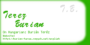 terez burian business card