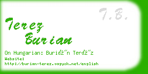 terez burian business card